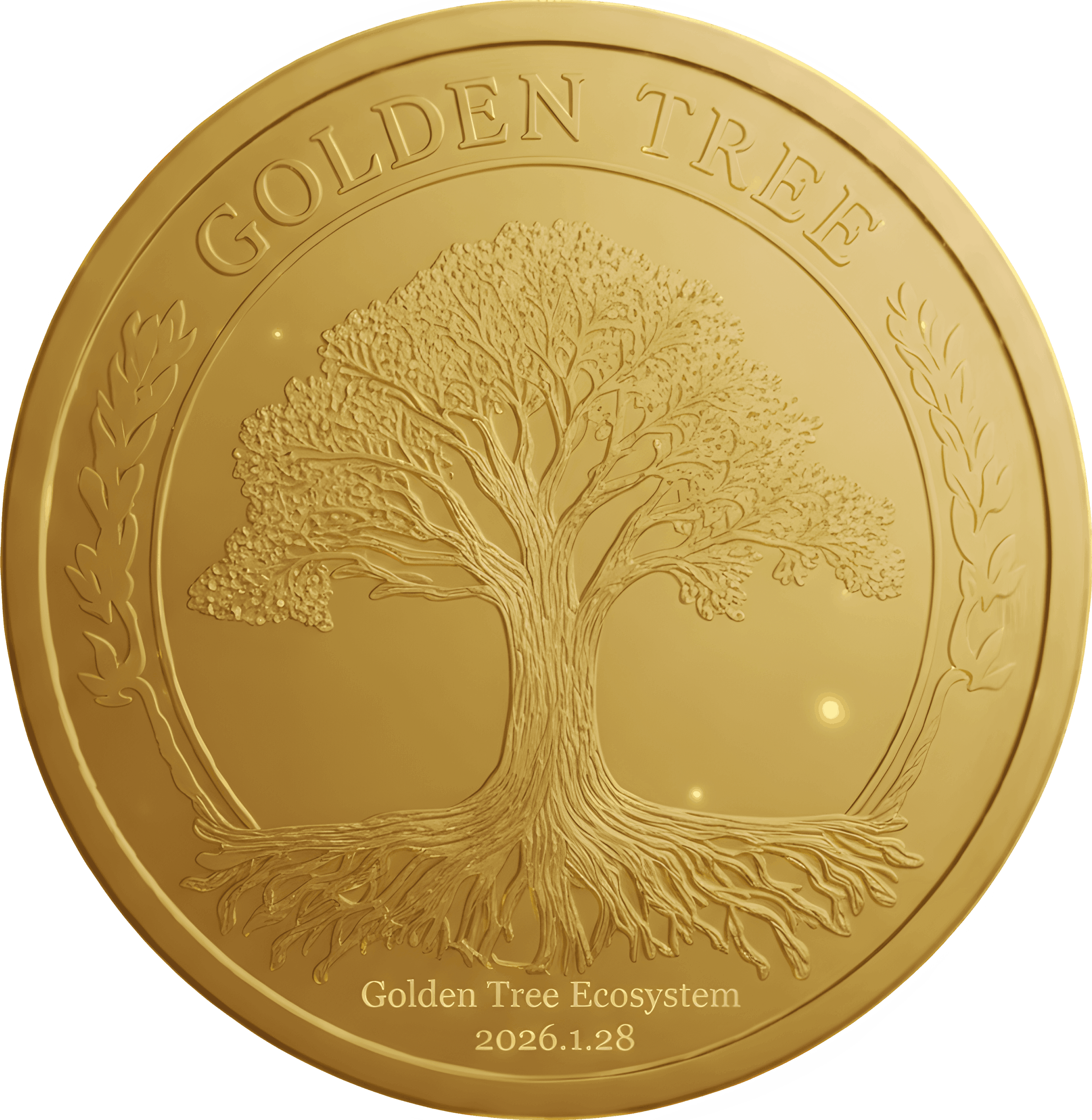 golden tree coin logo